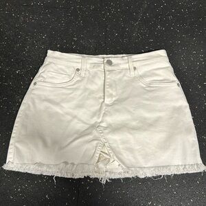 BLANK NYC white jean skirt with shorts under